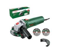 Bosch Small Angle Grinder UniversalGrind 750-115 (750 W; 3X Straight Cutting Discs; for Grinding, Cutting, Brushing and Sanding; in Carton Packaging)