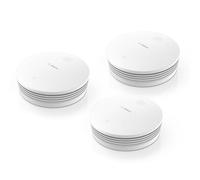 Bosch Smart Home connected smoke detector II, fire alarm with app function and replaceable battery, compatible with Apple HomeKit, set of 3