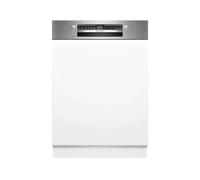 Bosch SMI4HVS14E Series 4 Smart Partly Integrated Dishwasher, 60 cm, VarioFlex Baskets, 3-Way Rackmatic, Smart Start, Silence Program, AquaStop, EcoSilence Drive, Brushed Steel