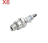 BOSCH Spark Plug 6x Fits DUCATI GILERA HERCULES PIAGGIO VESPA 68-99 0241229604