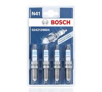Bosch Iridium 0242129804 (N41), Spark Plug Set of 4 - for a Reliable Gasoline Engine Start and Long Service Life - with Robust Design