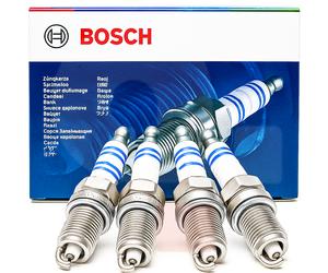BOSCH Spark Plugs Kit 4Pcs for VW Bora Caddy Golf 1.4-1.8, 2-Electrode