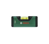 Bosch Spirit Level 12cm (Mini Level; Precise Alignment with Fluorescent Bubble for Horiziontal Reading; Aluminum Body; Softgrip Bumpers; V-Groove)