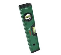 Bosch Spirit Level 25 cm (Precise Alignment with 2 Fluorescent Levels for Horizontal and Vertical Reading; Metric Scale; Aluminium Housing; Softgrip Bumper; V-Groove)