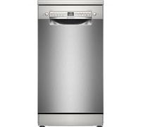 Bosch SPS2HMI42E, Series 2, independent smart dishwasher, 45 cm wide, Silver Inox, cutlery drawer, extra drying at the touch of a button, height-adjustable top basket,