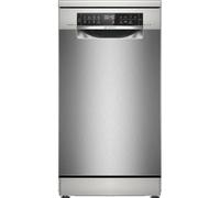 Bosch SPS6EMI21E Series 6 Freestanding Dishwasher 45 cm, Smart Start, VarioFlex Basket System, Vario Drawer, DuoPower, Bottle Holder, Home Connect, Brushed Steel with Anti-Fingerprint