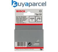 Bosch Professional 1000x Fine Wire Staple Type 53 (Natural Materials, Textiles, Carton, 11.4 x 0.74 x 18 mm, Accessories Tacker, Staple Gun)