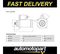 Starter Motor 0986023430 Bosch 2995988 5801710983 99486046 Quality Guaranteed