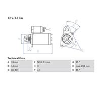BOSCH 0 986 021 560 Starter motor