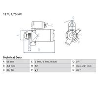 BOSCH 0 986 025 510 Starter motor