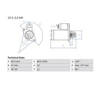 BOSCH 0 986 013 910 Starter motor