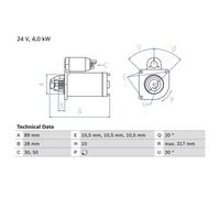 BOSCH 0 986 020 070 Starter motor