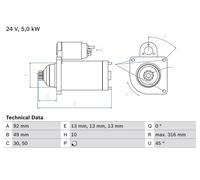 Starter Motor 0986023430 Bosch 2995988 5801710983 99486046 Quality Guaranteed