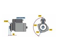 Bosch Starter Motor 24V 6.2kW 12 Teeth fits Mercedes-Benz Actros MP2 2002-2003