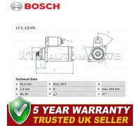 Bosch Starter Motor Fits Audi A4 A6 Seat Exeo Skoda Superb 2.0 TDi #1 03G911023