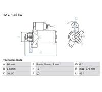 BOSCH 0 986 025 510 Starter motor