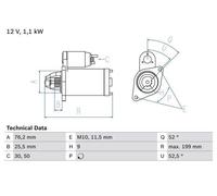 Bosch 0986021500 Starter