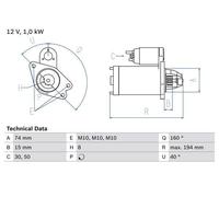 BOSCH 0 986 023 920 Starter motor