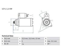 BOSCH 0 986 017 830 Starter motor
