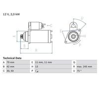 BOSCH 0 986 026 160 Starter motor