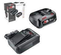 Bosch Starter Set 18V with Battery and Fast Charger (1 x 2.5 Ah Lithium-ion Battery; 1 x Fast Charger; POWER FOR ALL 18V Alliance)