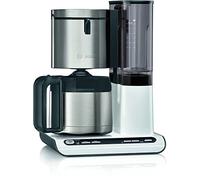 Bosch Styline TKA8A681 1.1 Litre Stainless Steel Filter Coffee Maker for 8-12 Cups, Automatic Shutdown, Descaling System, Drip Stopper, Removable Water Tank (1 L), 1100 W, White