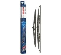 Bosch SuperPlus Spoiler SP21/18S - Front Windscreen Wipers - Set of 2 Replacement Blades - Comes with Pre-assembled Quick-Clip Adapter - 2 Blades, 53