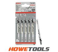 Bosch Original 5 pack Jigsaw blade T101BF Clean Hard Wood Fibreglass Bi-Metal
