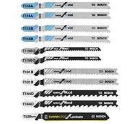 Bosch T11C 11 pc. Laminate/Wood/Metal T-Shank Jig Saw Blade Set