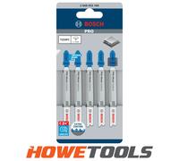Bosch 5X PRO Metal Medium T121AFC Jigsaw Blade (for Steel Sheets, Steel Sheets, Length 92 mm, Professional Accessory Jigsaw)