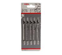 Bosch Accessories Jigsaw Blade T 301 CD, 5 x High Carbon Steel, for Softwood, 0.2cm x 21cm x 16.9cm, Blue (2608637590)