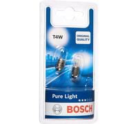 Bosch T4W (233) Pure Light Car Light Bulbs - 12 V 4 W BA9s - 2 Bulbs