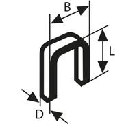 Bosch Tacker/pins/nails Narrow Crown Staple Type 55 2609255826