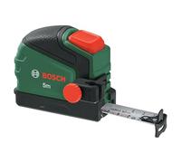 Bosch Tape Measure 5m with Pencil Clip (Auto Lock; Nylon-Coated Tape; 22mm Tape Width; 2m Standout; Metric Scale; High Accuracy; Two-Direction Hook; Metal Belt Clip; Softgrip)