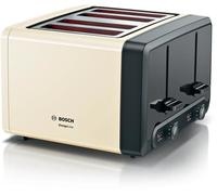 Bosch TAT4P447GB DesignLine Toaster, 4 Slice, Cream