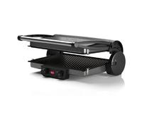 Bosch TCG4215 3-in-1 Table Barbecue with Individual Temperature Control, Grease Drainer, Gratin Dish and Removable Aluminium Baking Plates, Easy Clean, 2000 W, Silver