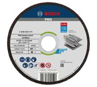 Bosch Professional 10 x Cutting Discs for Inox Rapido WA 60 T BF (for Stainless Steel, Ø 125 mm, Straight, Accessories for Angle Grinders), white, 125mm x 1mm x 22.23mm, 2608603255