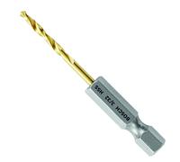 BOSCH TI2133IM 1-Piece 3/32 In. x 2-1/4 In. Titanium Nitride Coated Metal Drill Bit Impact Tough with Impact-Rated Hex Shank Ideal for Heavy-Gauge Car