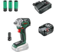 Bosch UNIVERSALIMPACTDRIVE 18V-350 P4A 18v Cordless Impact Wrench 1 x 4ah Li-ion Charger No Case with Accessories