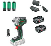 Bosch UNIVERSALIMPACTDRIVE 18V-350 P4A 18v Cordless Impact Wrench 2 x 2ah Li-ion Charger No Case with Accessories
