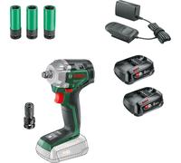 Bosch UNIVERSALIMPACTDRIVE 18V-350 P4A 18v Cordless Impact Wrench 2 x 2.5ah Li-ion Charger No Case with Accessories