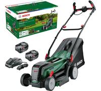 Bosch UNIVERSALROTAK 2X18V-37-550 P4A 36v Cordless Rotary Lawnmower 370mm 2 x 4a