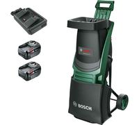 Bosch UNIVERSALSHREDDER 2X18V-25 P4A 36v Cordless Garden Shredder 2 x 4ah Li-ion Twin or Dual Battery Charger