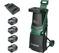 Bosch UNIVERSALSHREDDER 2X18V-25 P4A 36v Cordless Garden Shredder 4 x 6ah Li-ion Twin or Dual Battery Charger