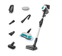 Bosch Unlimited 7 Aqua BCS72HYGGB Cordless Vacuum cleaner with additional 2in1 Vacuum and Mop head, Pet Turbo Nozzle, Flex Tube, 2 x Interchangeable 18 V Batteries, 80 minutes run time - White