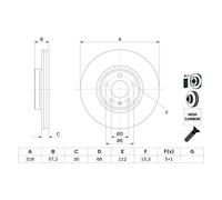 Bosch BD2650 Brake discs - ECE-R90 certified - 1 single brake disc