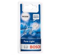 Bosch W16W 12V Pure Light Car Indicator & Reverse Light Bulbs Twin Pack