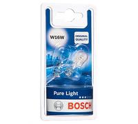 Bosch W16W (955) Pure Light Car Light Bulbs - 12 V 16 W W2,1x9,5d - 2 Bulbs