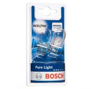 Bosch W21/5W (580) Pure Light Halogen Headlight Bulbs, 12 V 21/5 W, Or