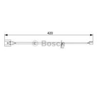 Bosch Brake Pad Wear Sensor AP383 1987473012, OEM Quality, Front, for Audi Porsche VW